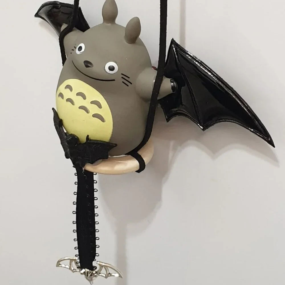 Totoro Gothic Bat Hanger Car Ornament Charm Wall Door Decor Halloween Accessory